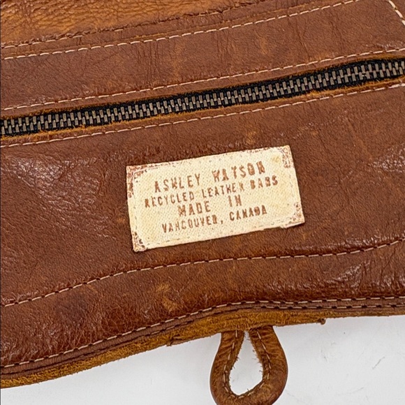 Ashley Watson Recycled Leather Brown Leather Wallet Vancouver Canada Brown - Picture 6 of 11